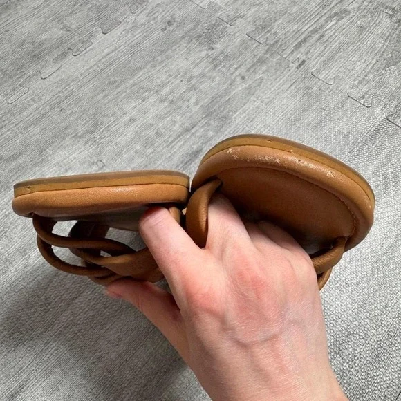 Madewell Leather Criss Cross Slide Sandals Women's 8.5 Color Tan - Picture 8 of 8